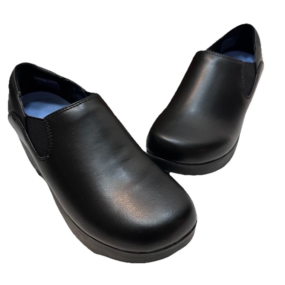 Lila Kelsey Women’s Slip-Resistant Black Work Clogs Shoes-Size 5-Workwear Nurse